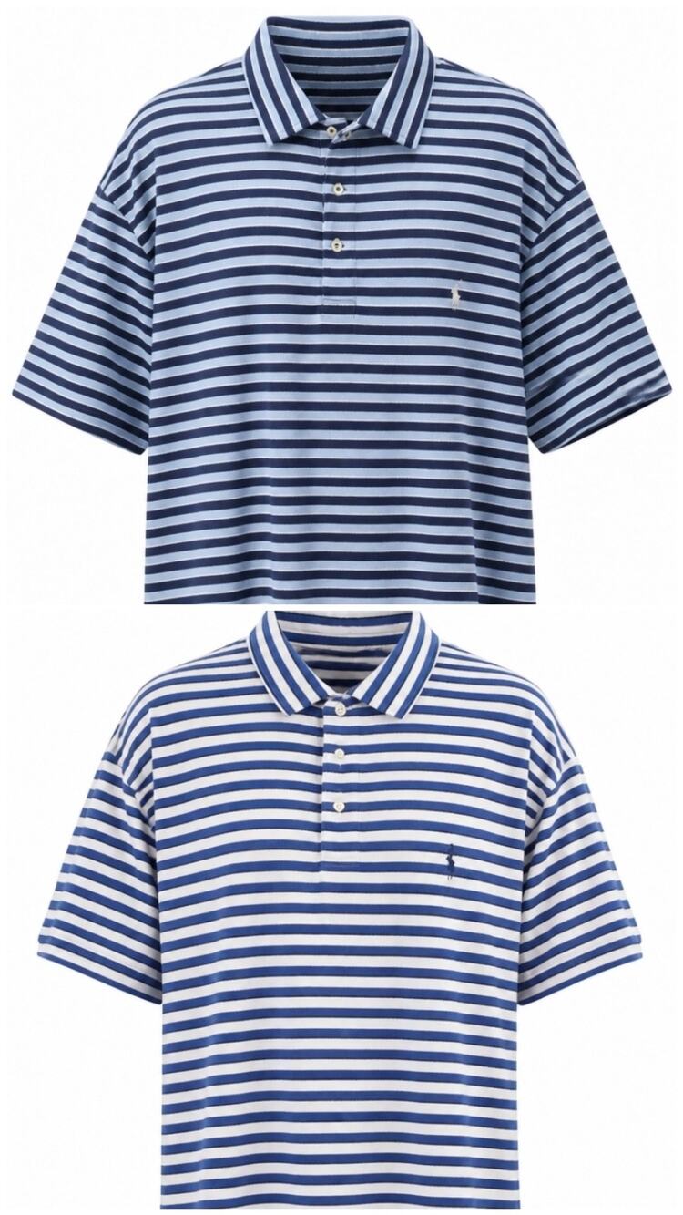 Polo Ralph Lauren Lot of 2 Striped Polo Shirts Men’s Size 3XB Big Blue White